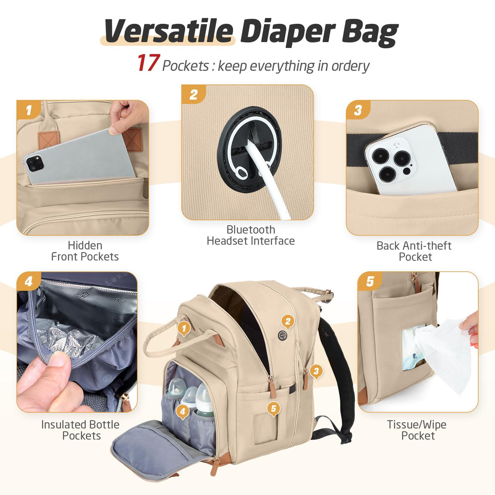 Tonyeee bag with insulated pockets keeps bottles warm or cool