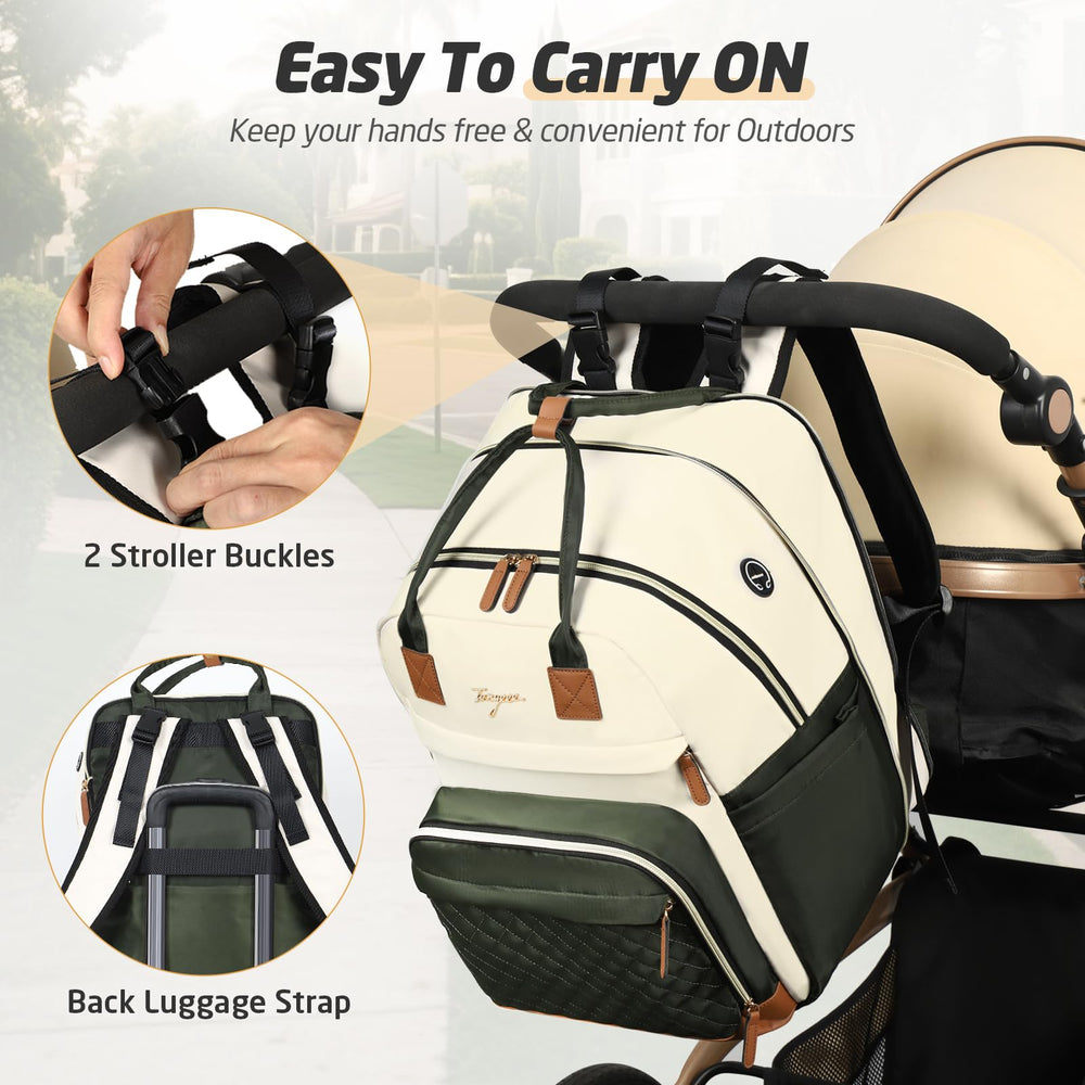 Tonyeee diaper bag backpack offers a versatile design for work or travel.