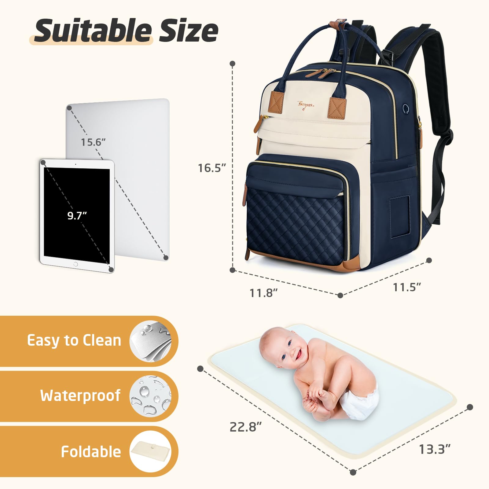 Tonyeee tear-resistant, waterproof fabric protects belongings.