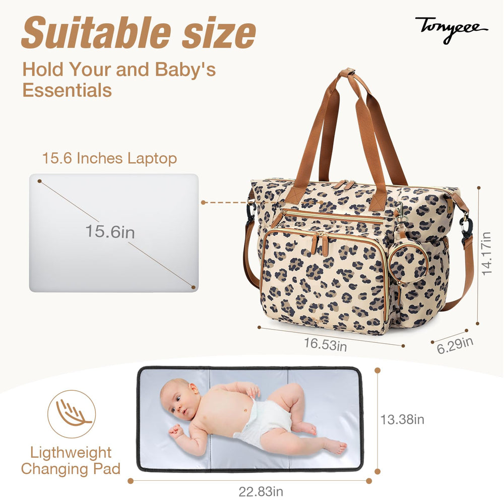Tonyeee diaper bag bottom with studded feet stays clean