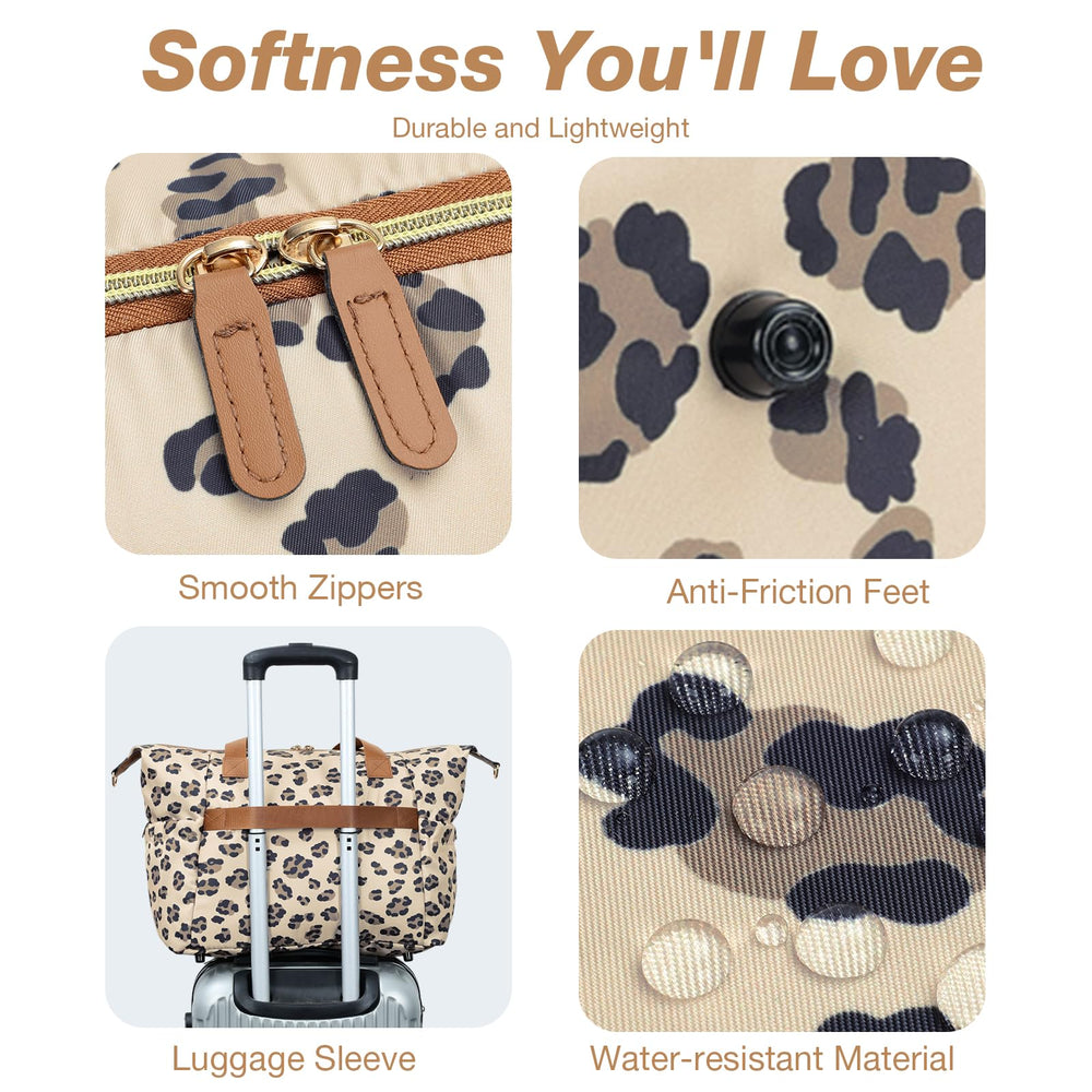Tonyeee leopard bag luggage sleeve for easy travel