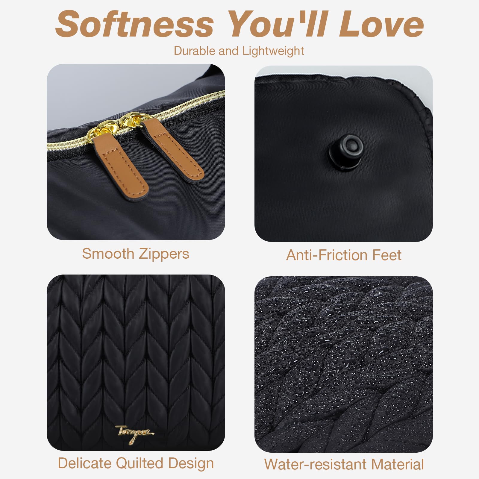 Tonyeee detachable shoulder strap and luggage sleeve enable easy travel