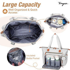 Tonyeee bag with convenient wet-wipe pocket for quick cleanups.