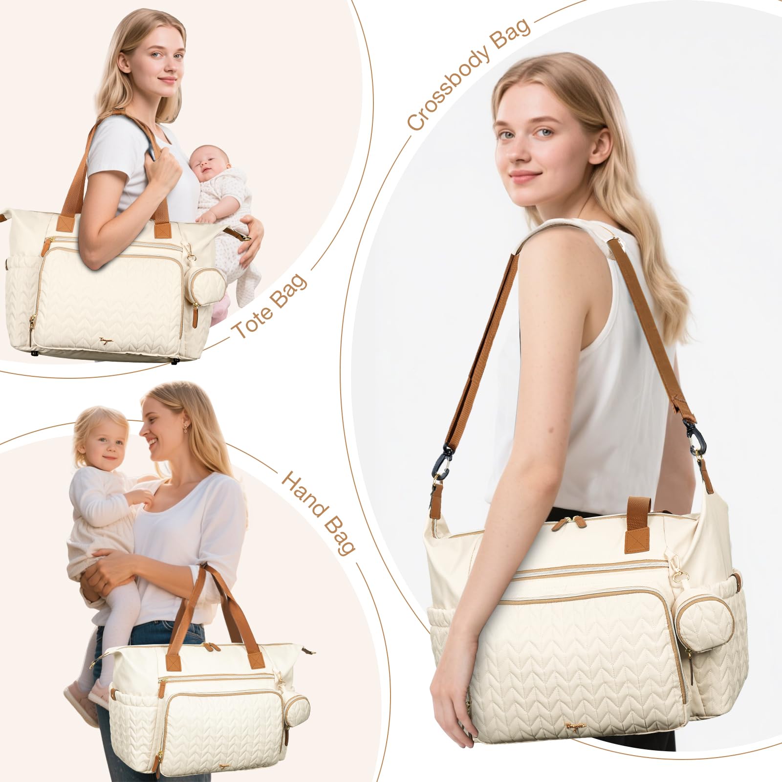 Tonyeee bag features studded feet to elevate hygiene and keep the base clean