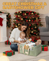 Toodly Baby Diaper Caddy Organizer removable dividers enable quick reconfiguration.