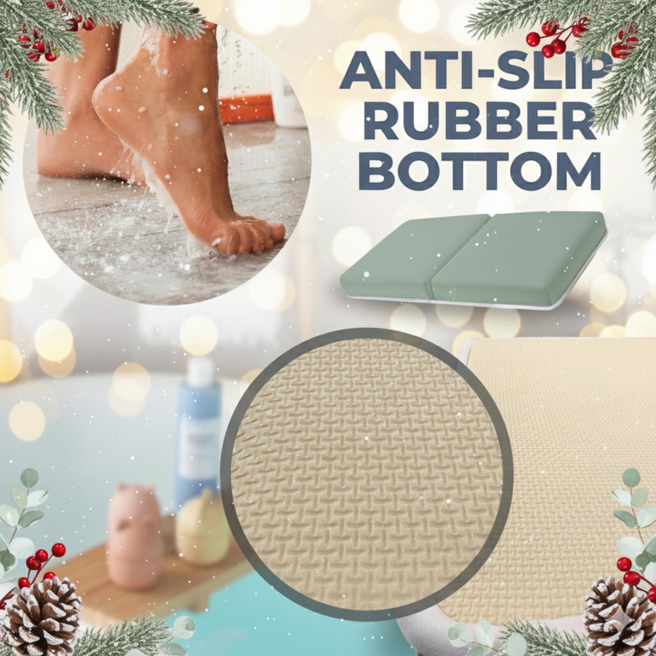 Toodly machine-washable bath kneeler and elbow rest for easy cleaning