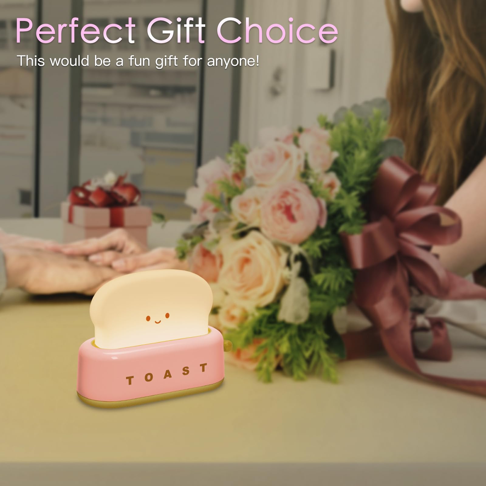 TOOGE Cute Toast Lamp gift-ready packaging suitable for gifting.