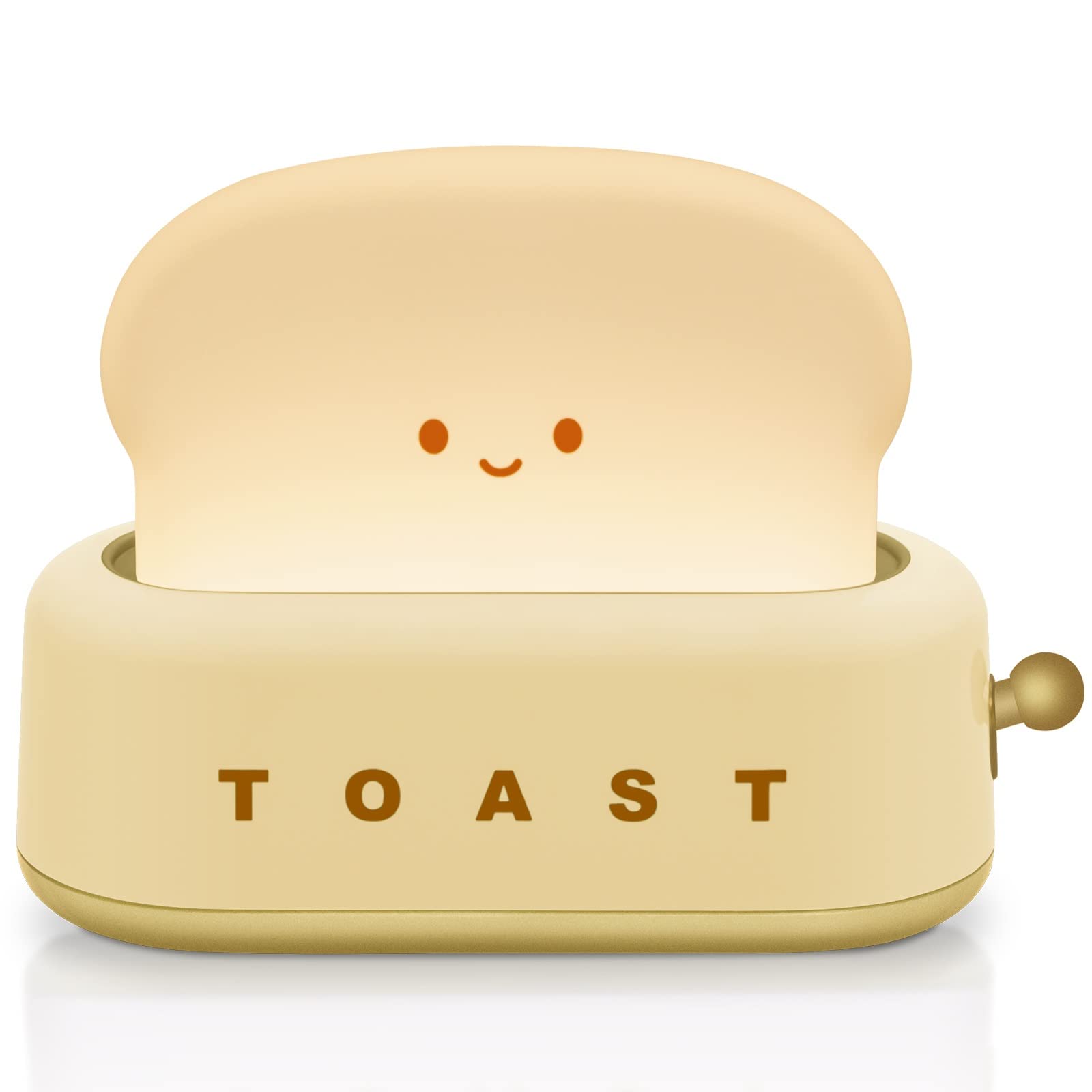 TOOGE toaster lamp with a smile offers a cozy night light for kids.