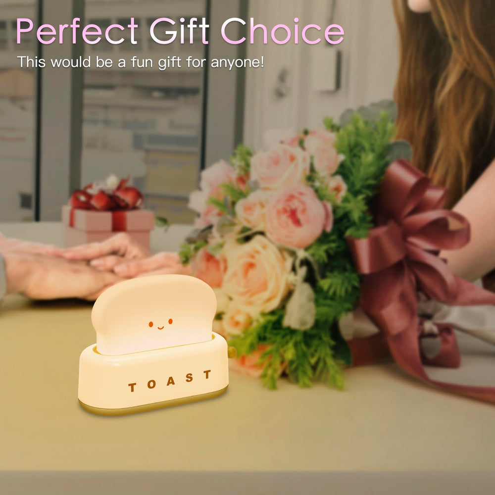 TOOGE toast lamp adds playful decor and soft light to any desk.