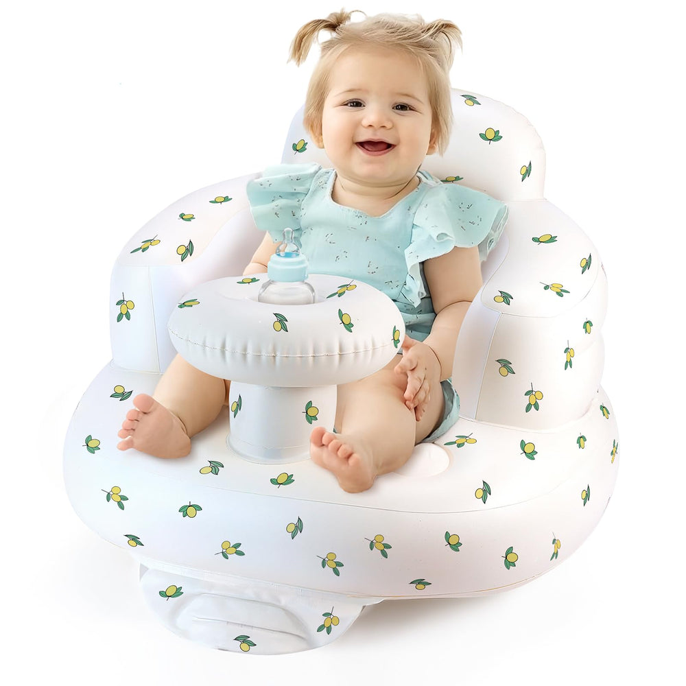 Tooktro inflatable baby seat with built-in pump offers quick setup and secure seating for infants.