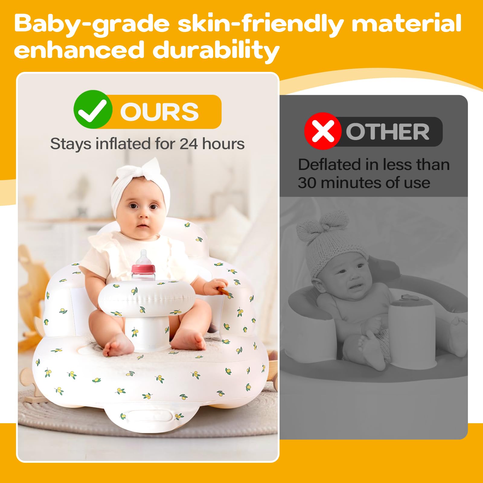 Tooktro inflatable seat makes a thoughtful gift for growing babies and new parents.