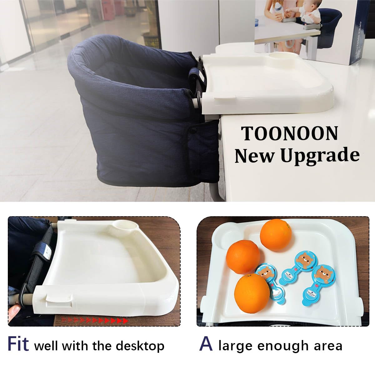 TOONOON easy clean surface wipes down quickly after meals.
