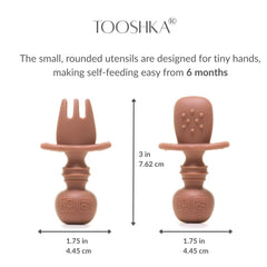 Tooshka baby utensil set forks for safe feeding and portion control
