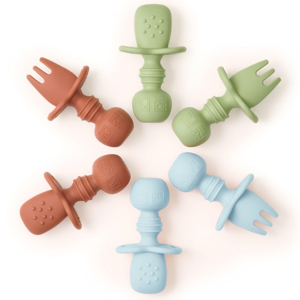 Tooshka baby utensil set spoons designed for easy grasp and self-feeding