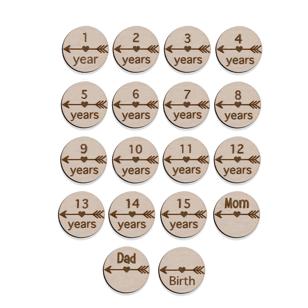 Top Obsession mom round height marker marks milestones on the ruler.