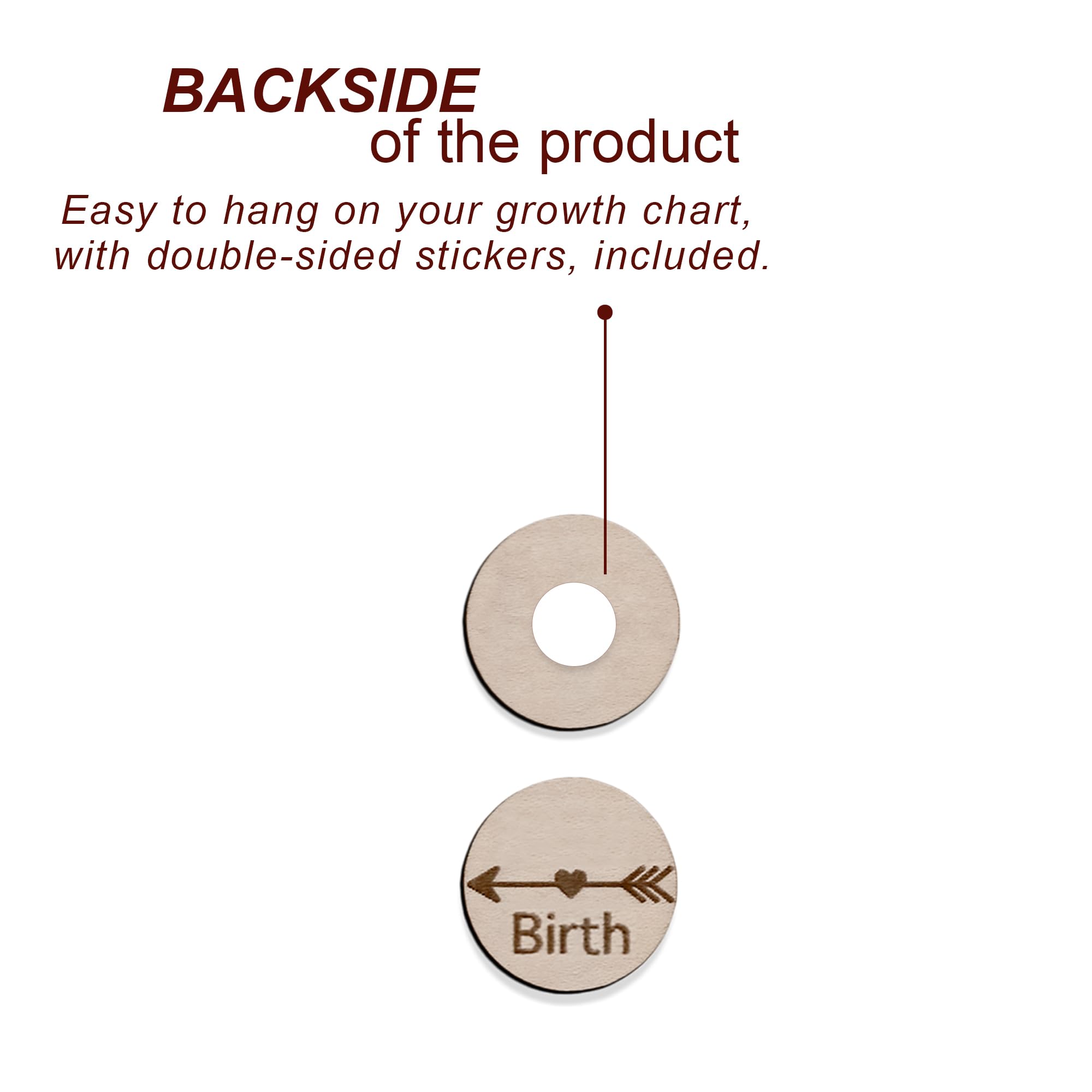 Top Obsession round height marker on a ruler aids growth visualization.