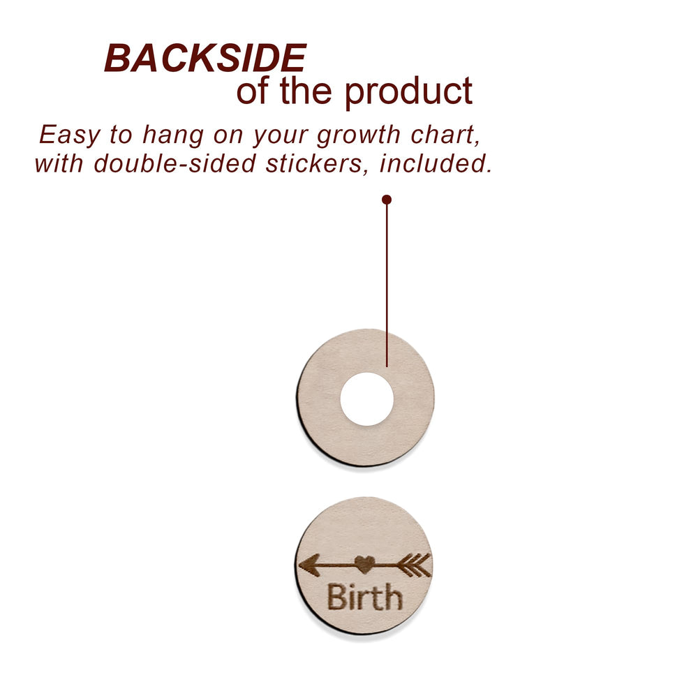Top Obsession round height marker on a ruler aids growth visualization.