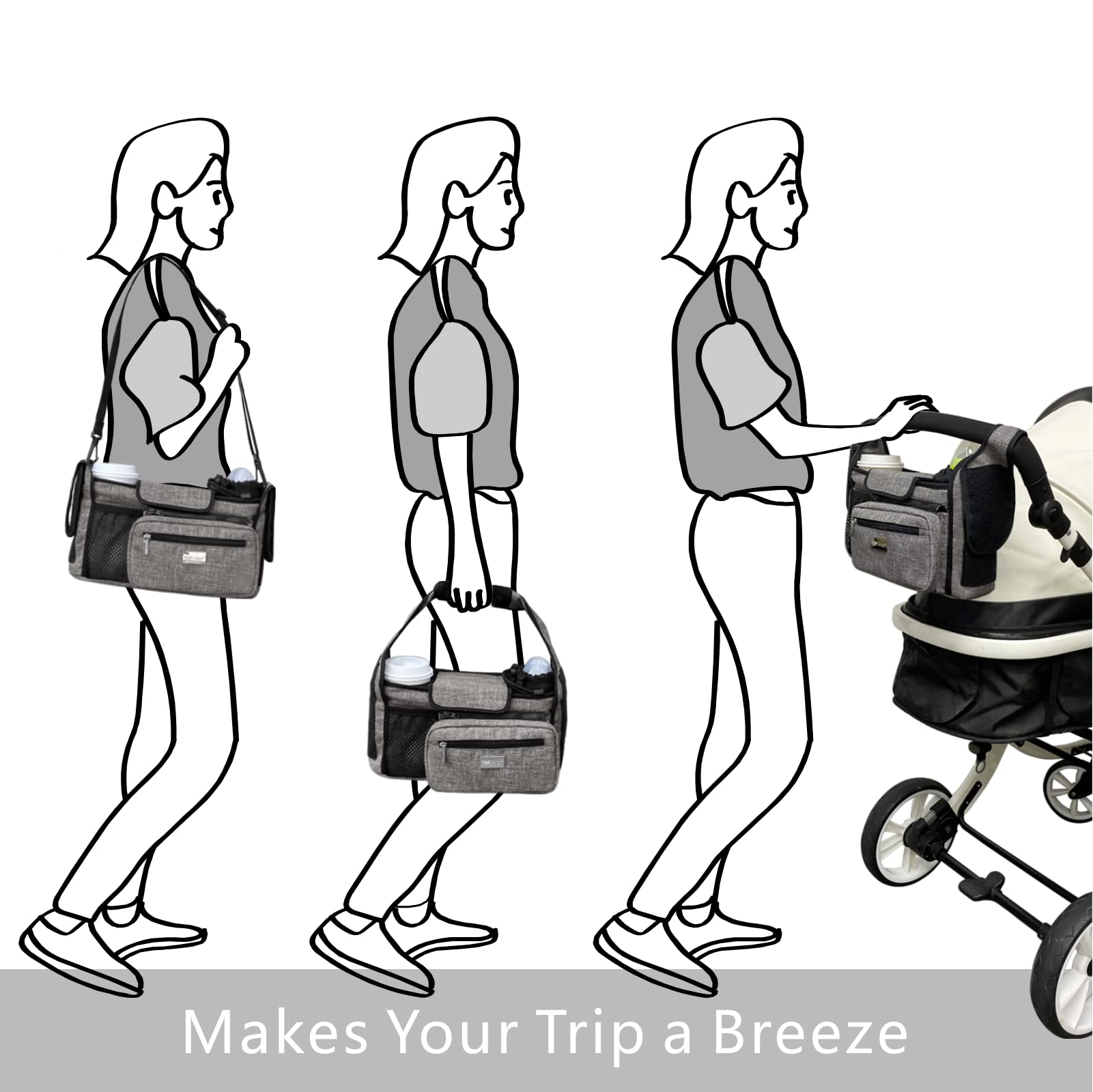 TopDesign durable bottom board keeps the organizer steady on uneven surfaces.