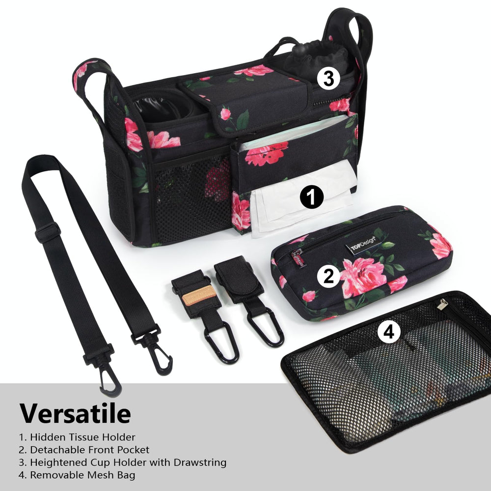 TopDesign detachable mesh bag for easy washing and added storage.