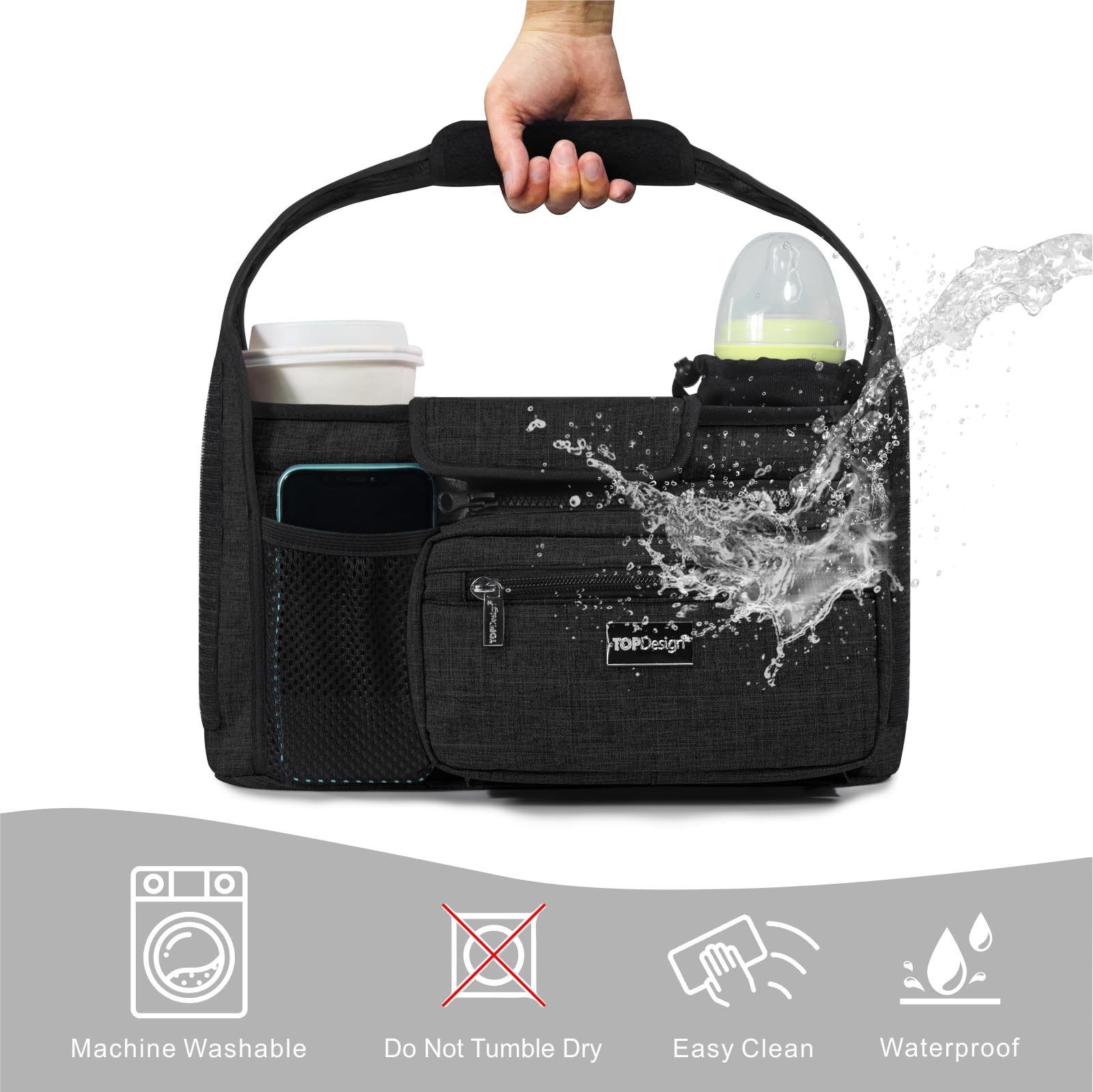 TopDesign hidden wipe dispenser for quick diaper changes on the go.