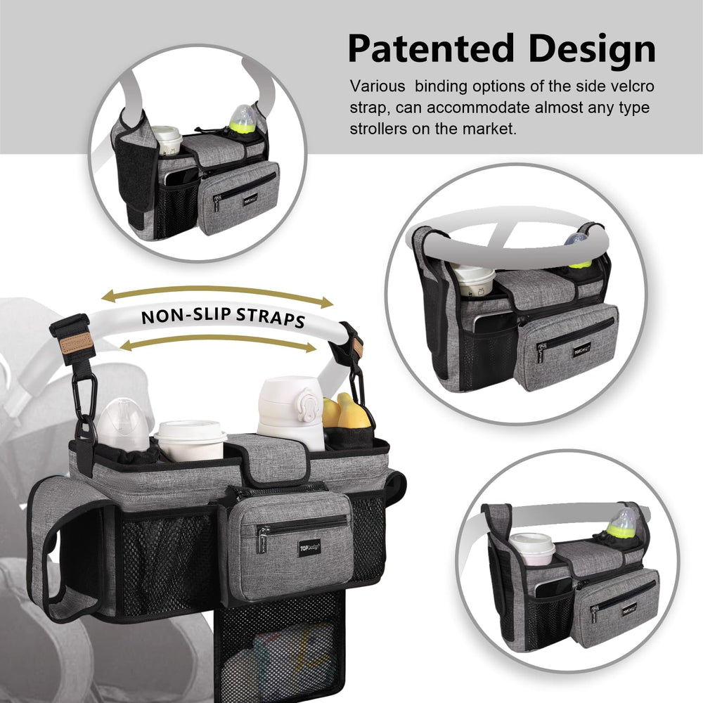 TOPDesign front pouch doubles as a wristlet or shoulder bag.