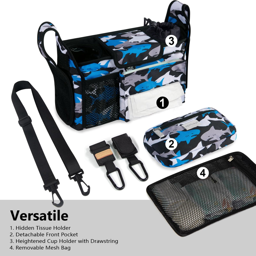 TOPDesign organizer with detachable mesh bag for extra storage and easy washing