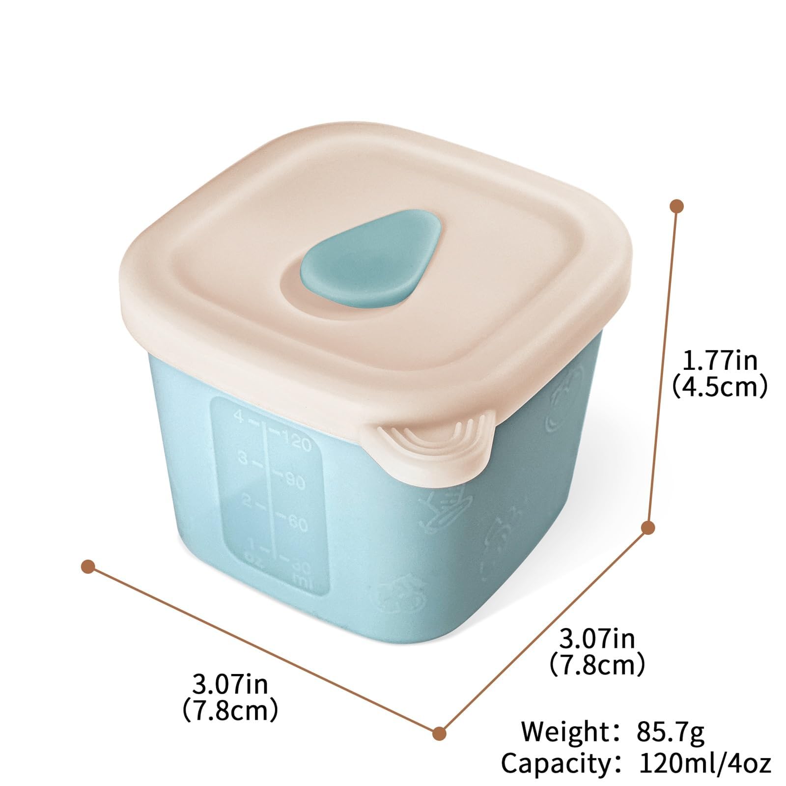 TOPGOMES baby food storage set; perfect for portioning homemade meals for toddlers.