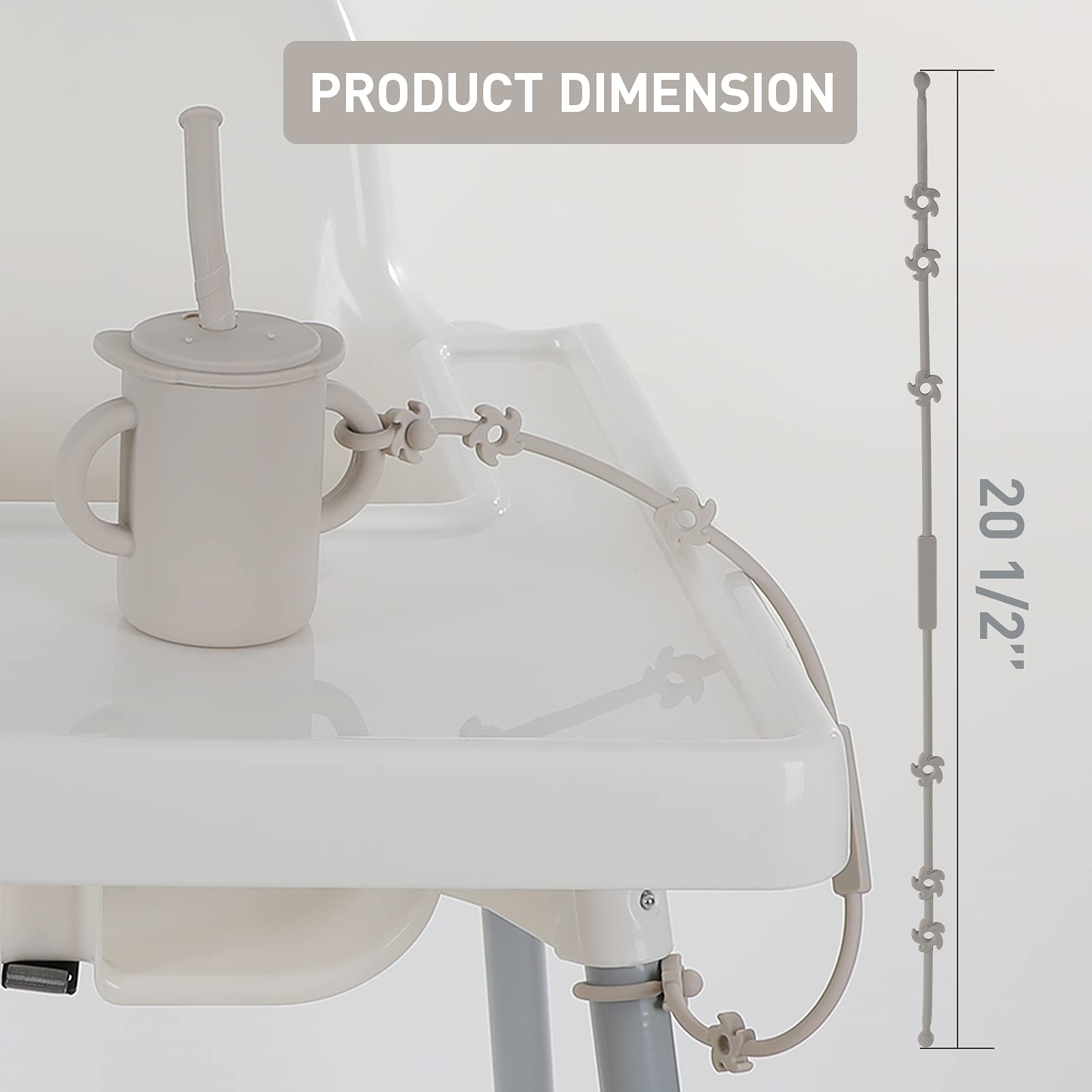 TOPGOMES strap attached to high chair edge for convenient suspension