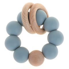 TopGOMES silicone baby teether closeup for soothing teething relief and safe grip.