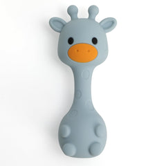 TOPGOMES silicone teether full view shows safe material and easy-grip design.