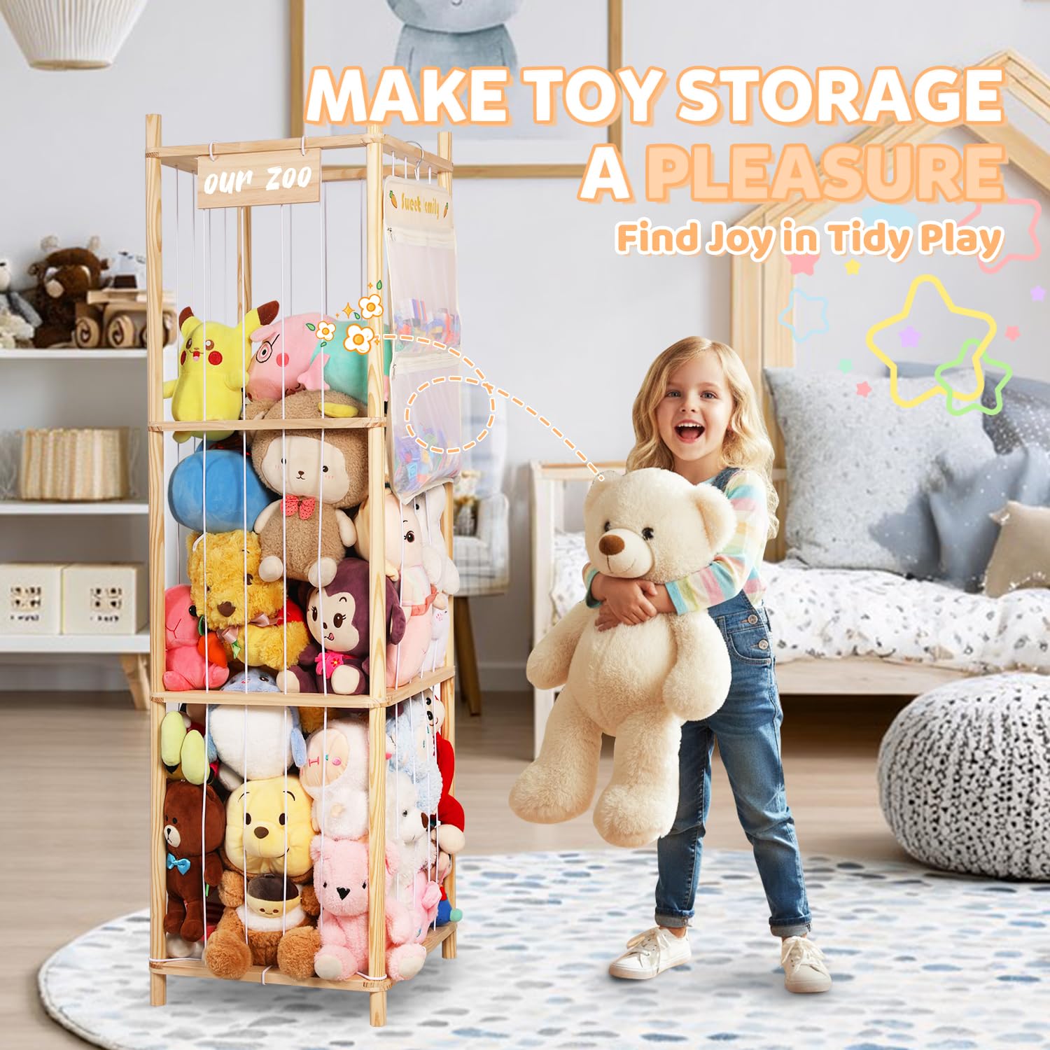 TOPHDY gift-ready design adds organization and charm to playrooms