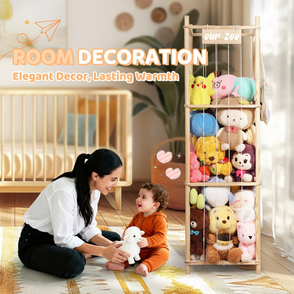 TOPHDY natural wood finish with child-safe paint complements nursery decor