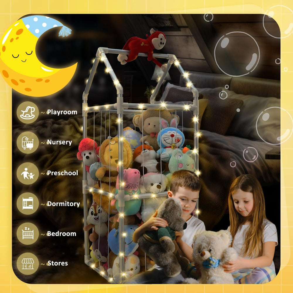 TOPHDY large storage cage in nursery, easy to rotate toys