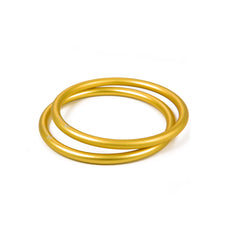 TOPIND large-size aluminium sling rings close-up with polished finish, smooth edges for safety.