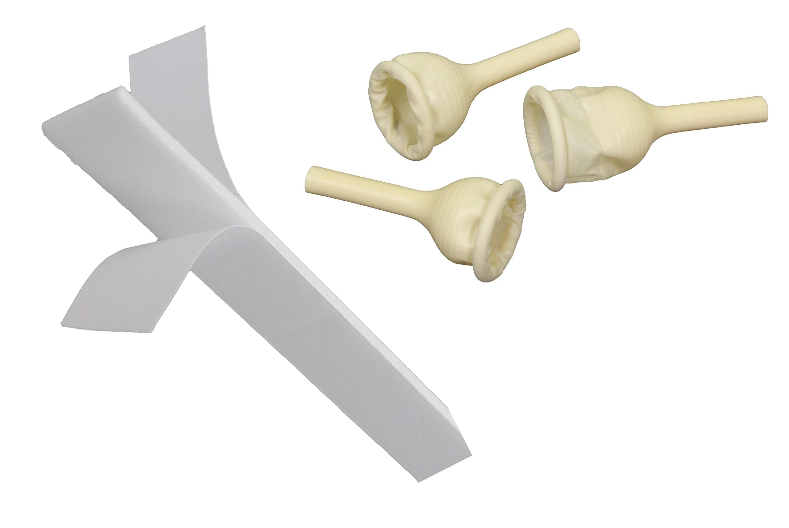 Topmed ETS 25-count rubber urinal bag for male external catheter, convenient single-use.