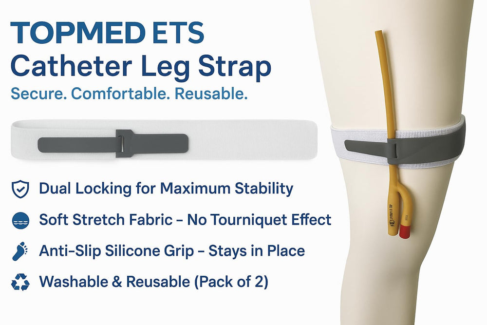 TopMed ETS anti-slip silicone grip resists movement for secure tubing.
