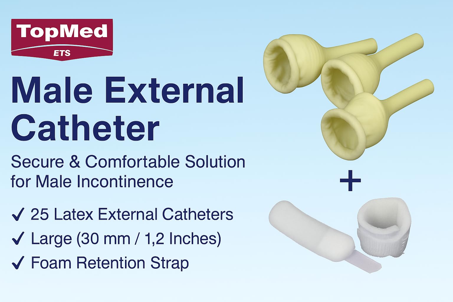 Topmed ETS packaging label with usage instructions