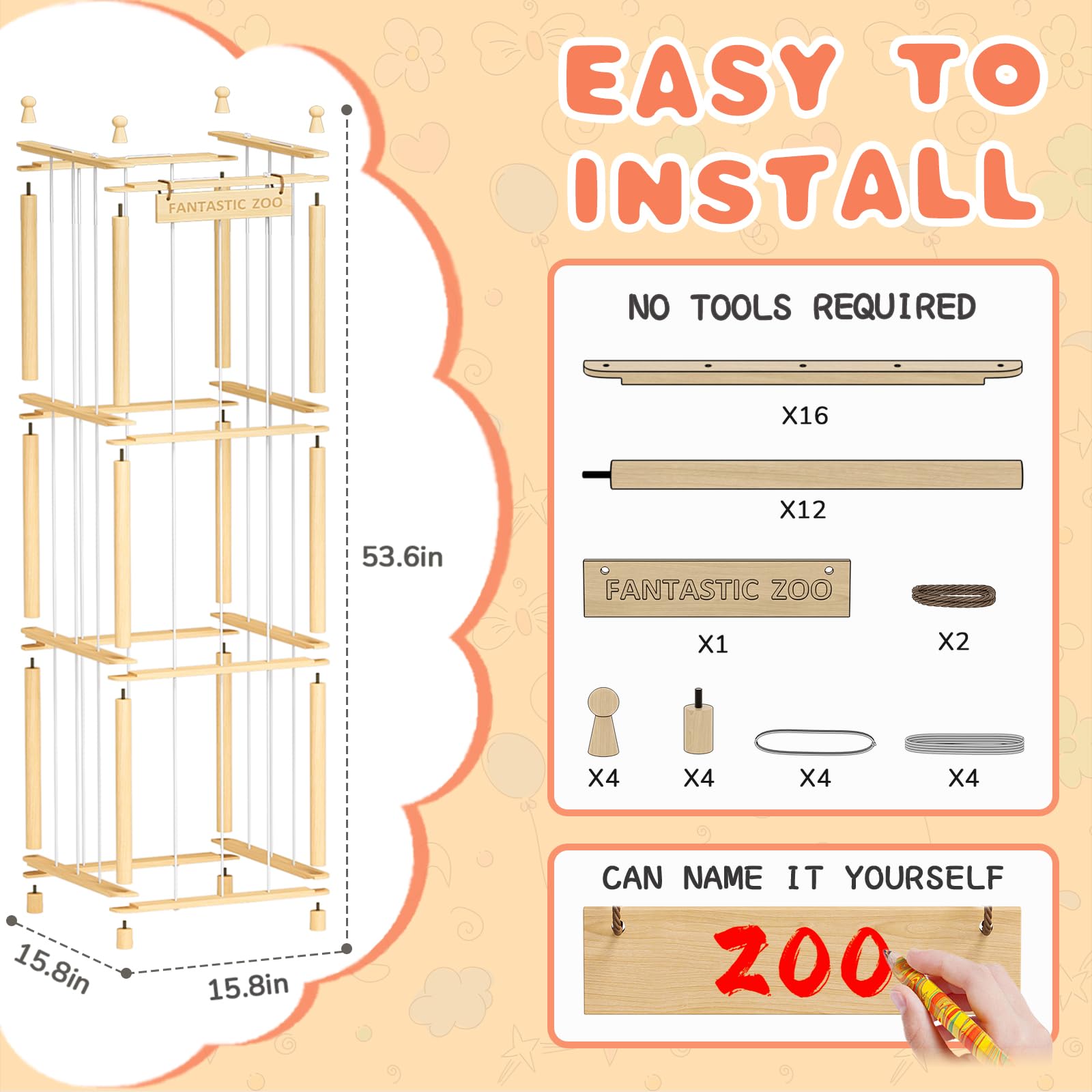 TOPMELON zoo storage makes a thoughtful gift idea for kids' rooms and homes.