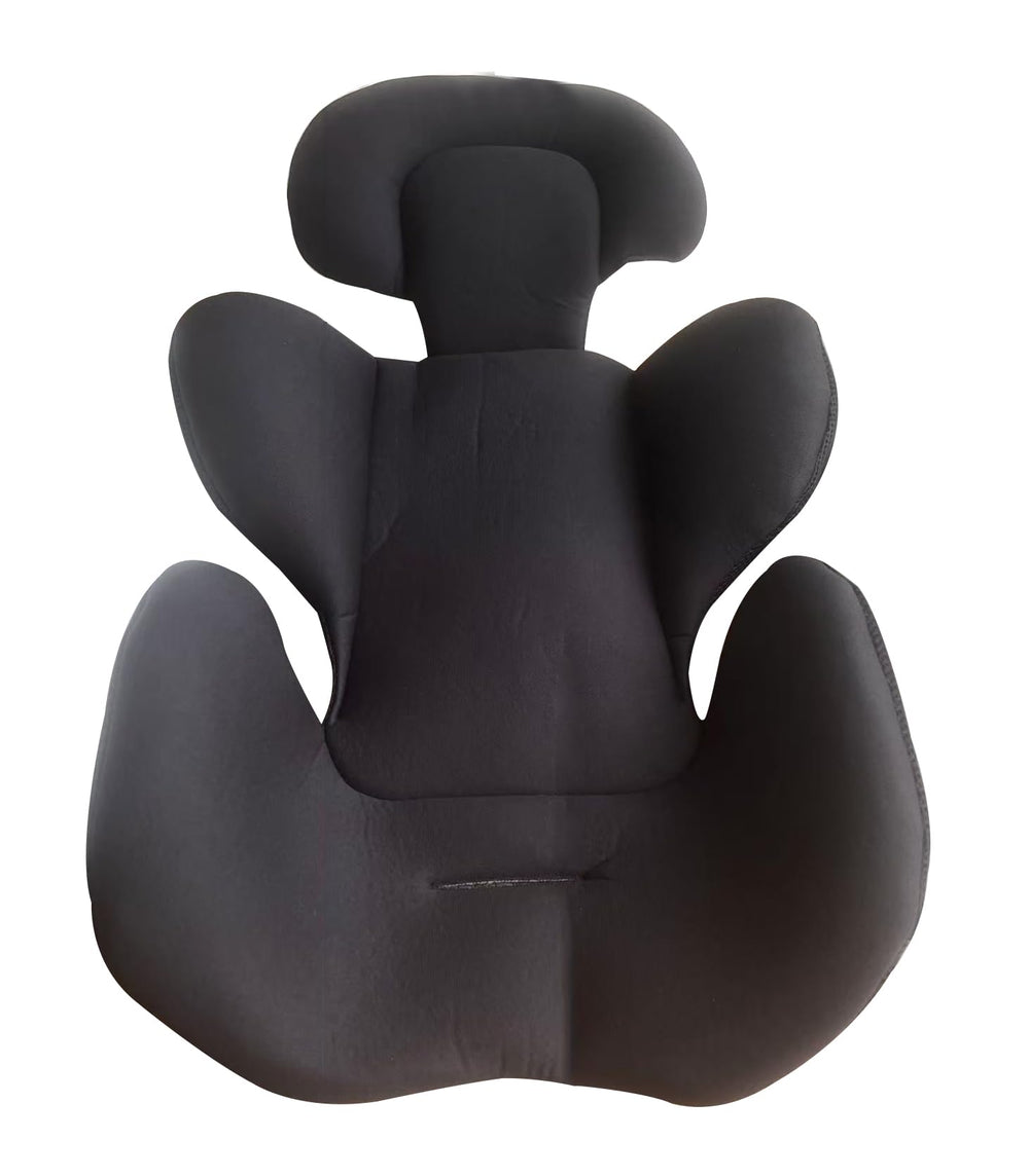 TOPOQ car seat insert provides head and neck support for newborn comfort during rides.