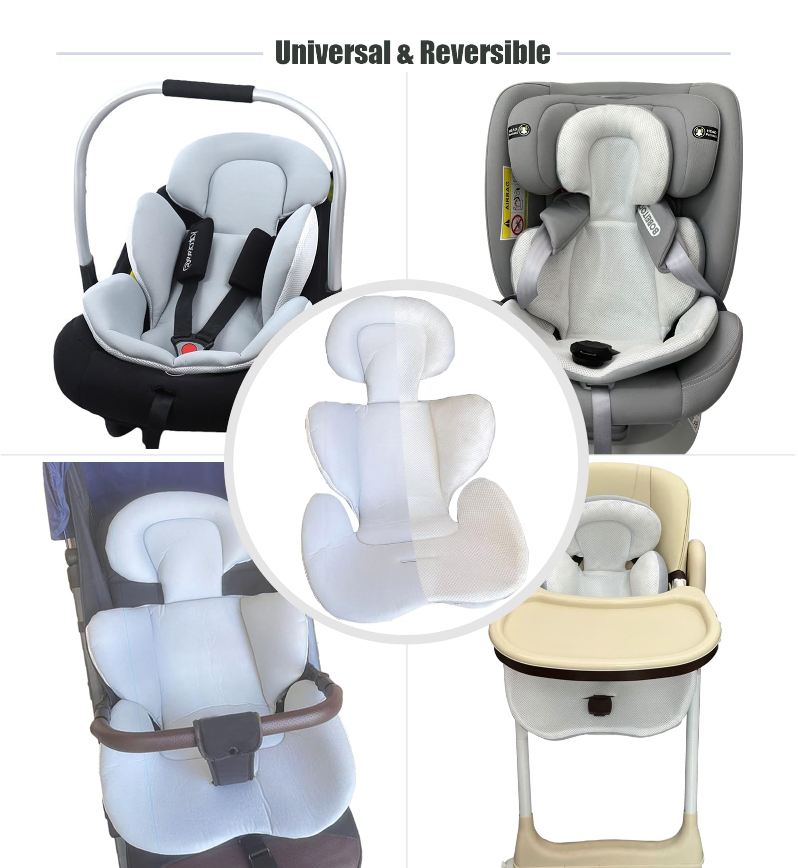 TOPOQ versatile cushion works with carrycot and high chair for feeding.