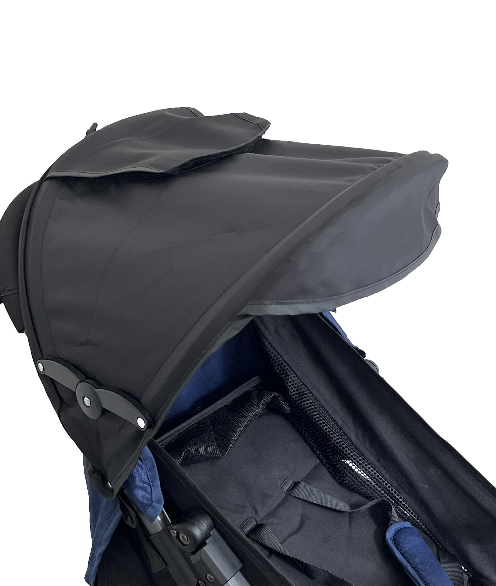 TOPOQ Universal Stroller Sun Shade Cover front view shields baby from direct sun.