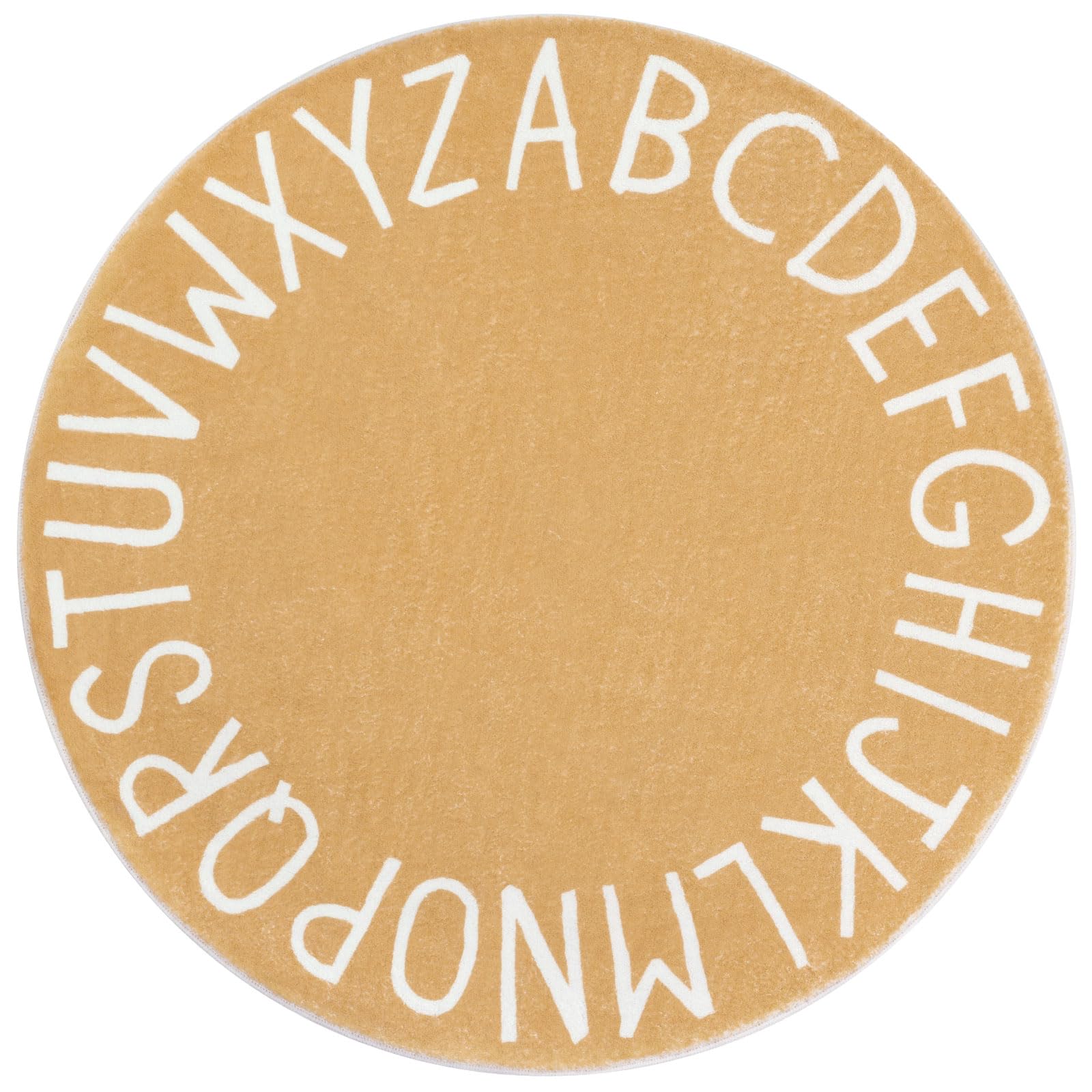 Topotdor Alphabet Round Rug for learning letters in a cozy space.