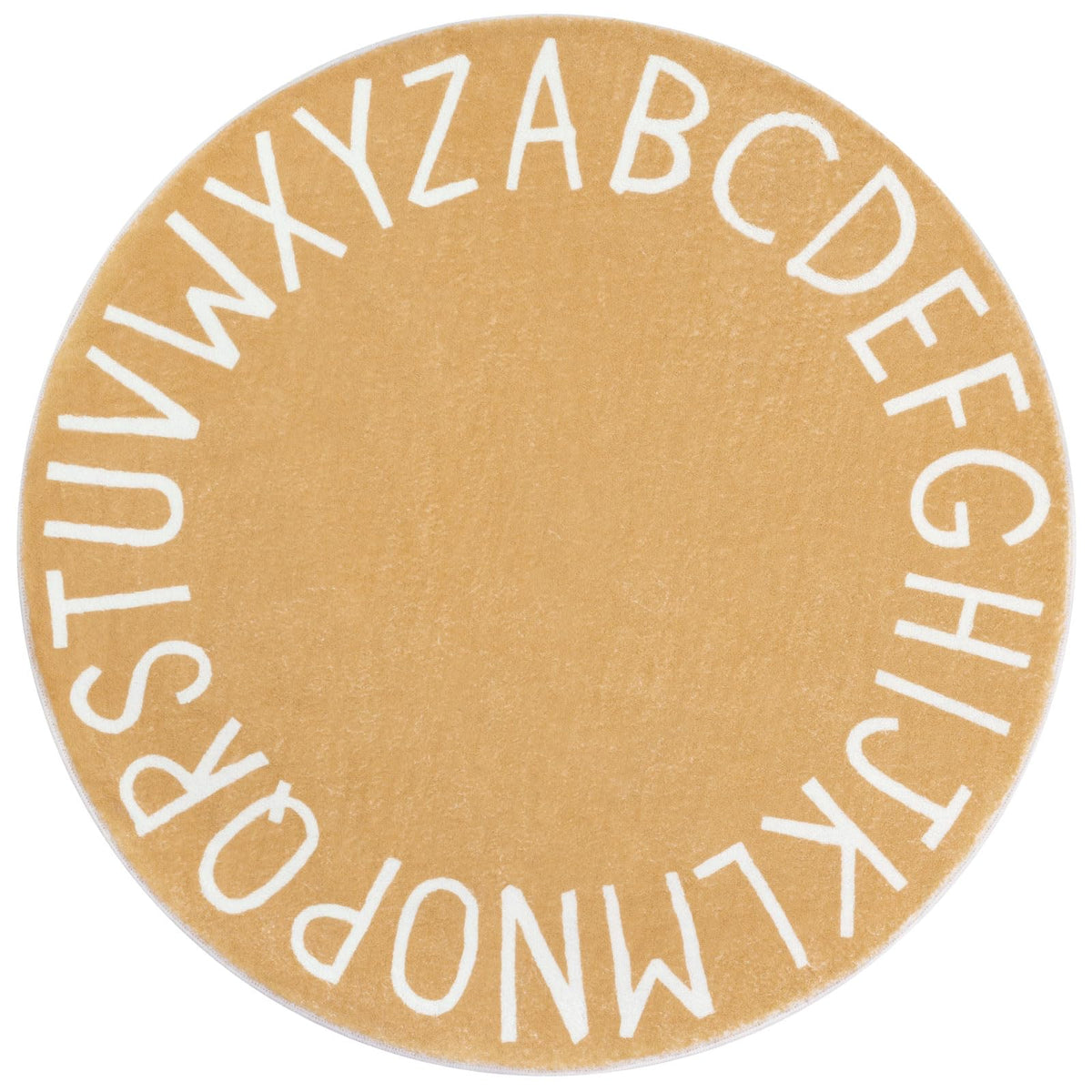 Topotdor Alphabet Round Rug for learning letters in a cozy space.