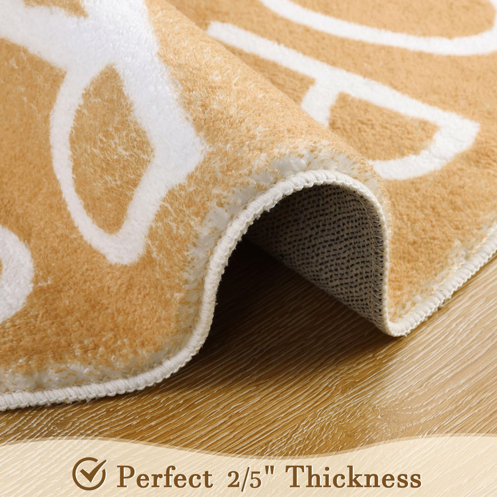 Topotdor non-slip backing keeps the rug in place on hard floors.