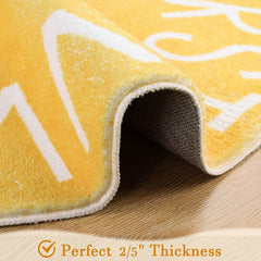 Topotdor Non-slip Backing Rug; stays in place on hard floors for stable play.