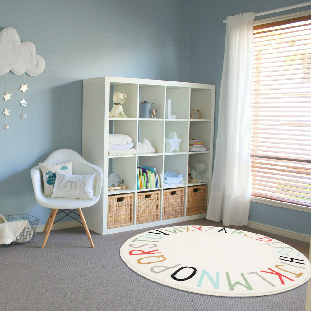 Topotdor Rainbow Round Play Mat with soft surface for safe crawling and play