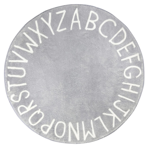 Topotdor round kids play rug alphabet features soft fabric for safe crawling.
