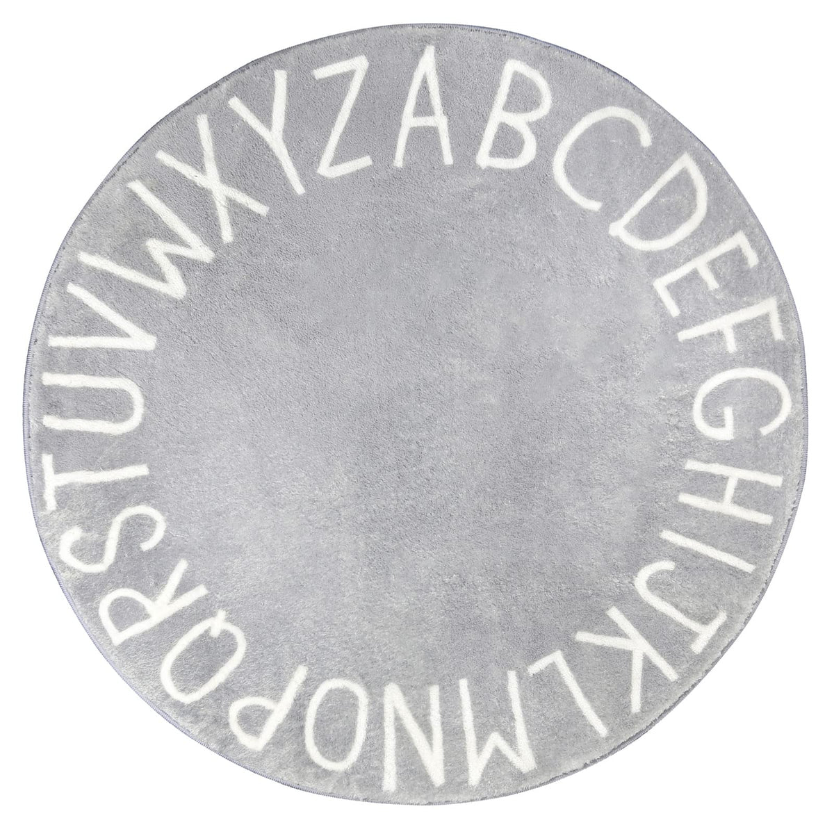 Topotdor round kids play rug alphabet features soft fabric for safe crawling.