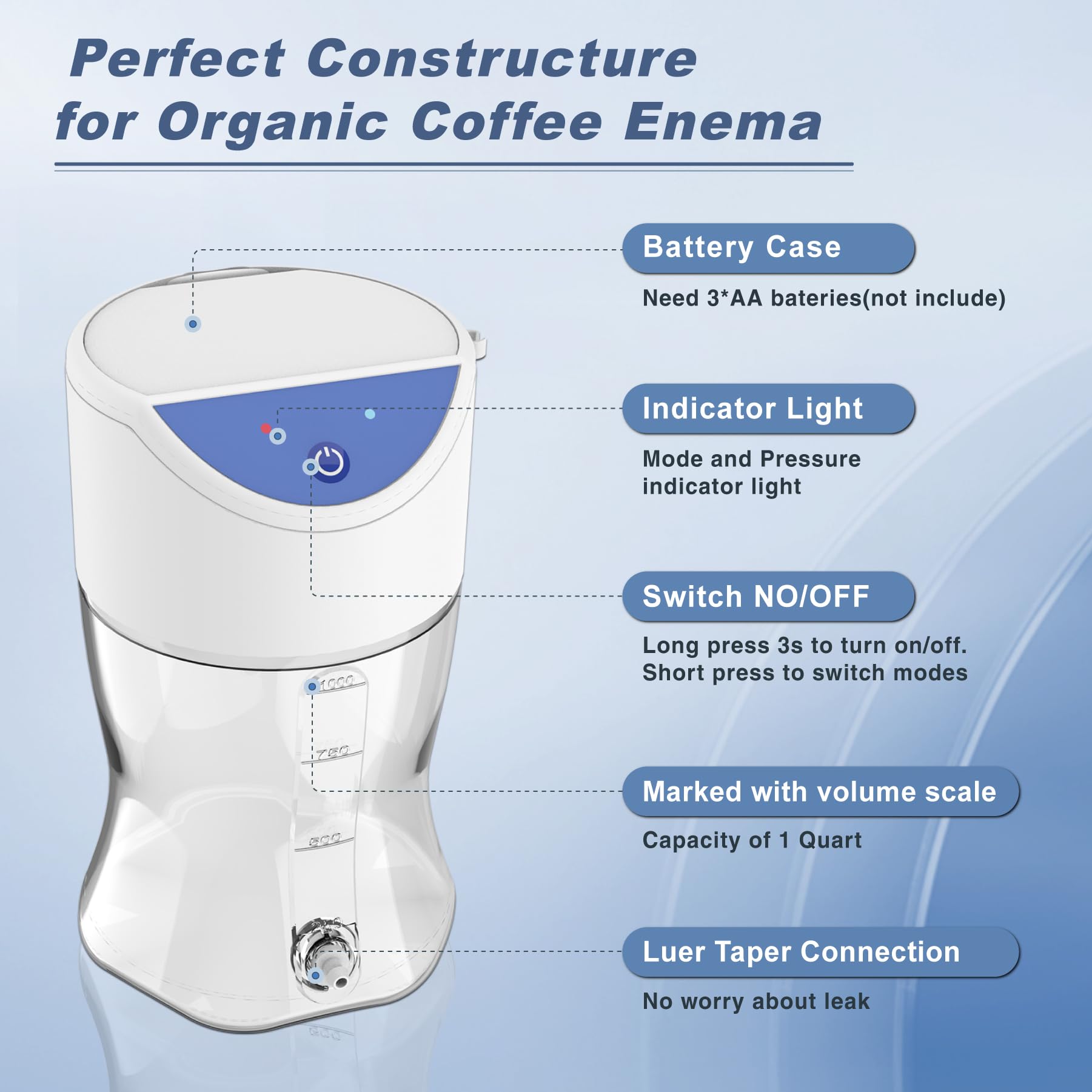 TopQuaFocus BPA-free medical-grade materials ensure safe enema sessions.