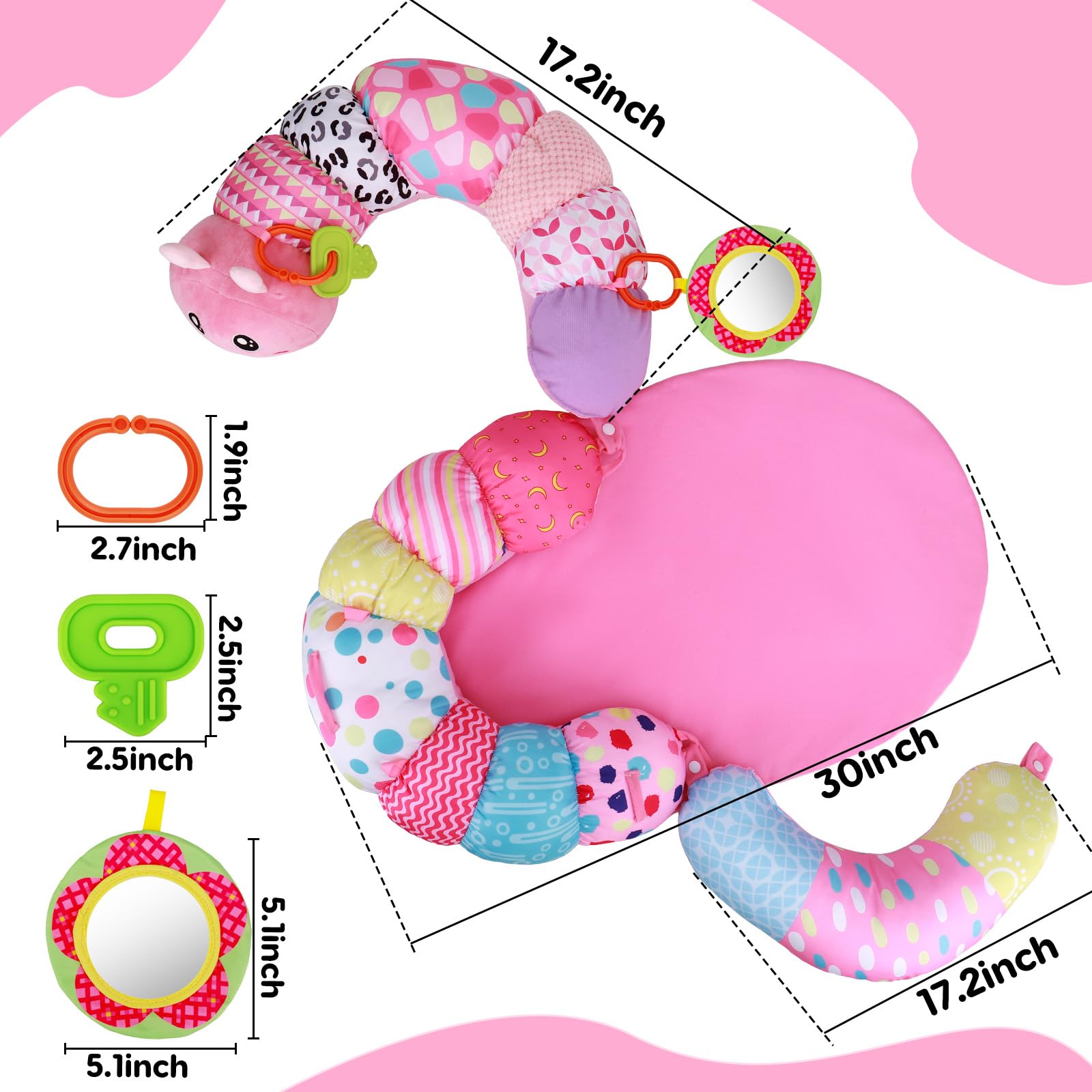 Topsochir non-slip mat keeps baby safe during tummy time and play.